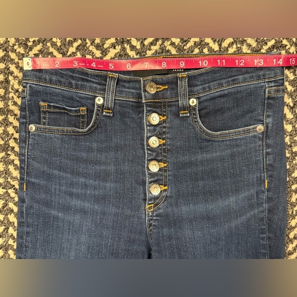 VERONICA BEARD 10” Carolyn Baby Boot Jean with Button Hem in Dark Sea Size 27 - Picture 7 of 11